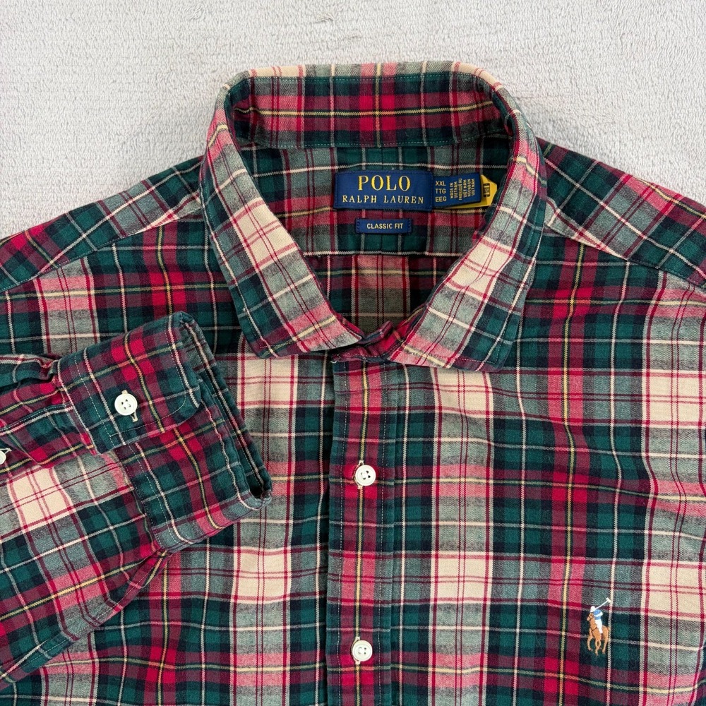 Polo Ralph Lauren Classic Fit Flannel Shirt n Multi Lumberjack Plaid Flesh Pony